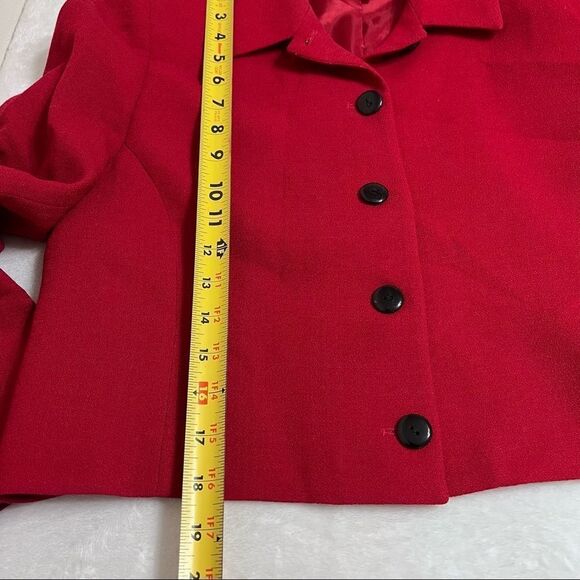 Pendleton Red Virgin Wool Petite Blazer 10 Women vintage - Picture 7 of 9